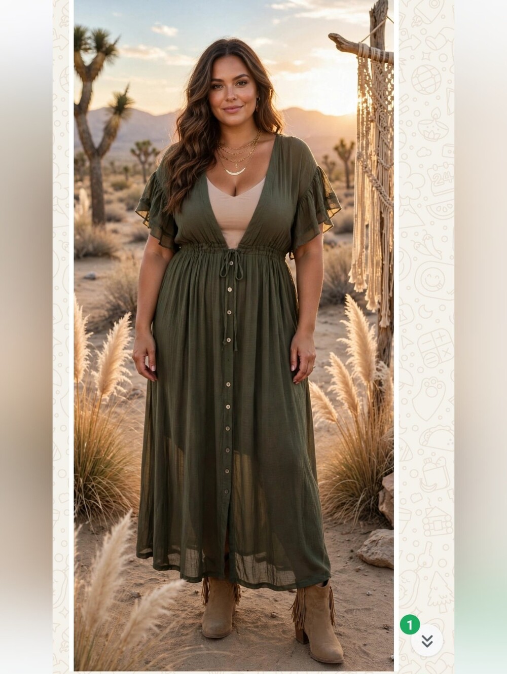 Maxi Dress Olive Green
